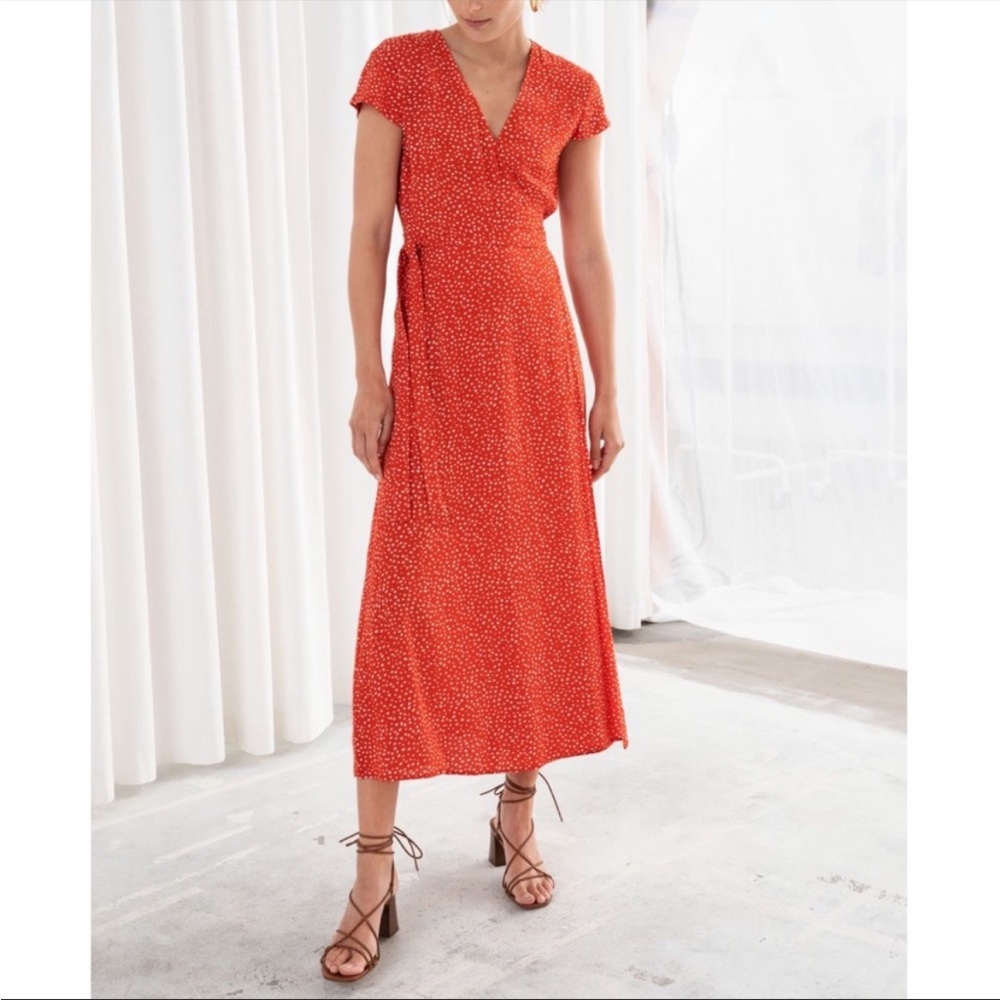 & OTHER STORIES midi wrap dress